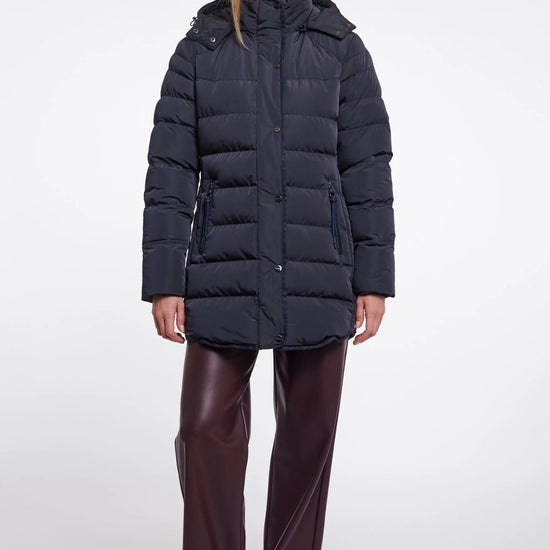 Young Ideas & Henmores -Nusa Detachable Hood Padded Coat -Dark Navy -8