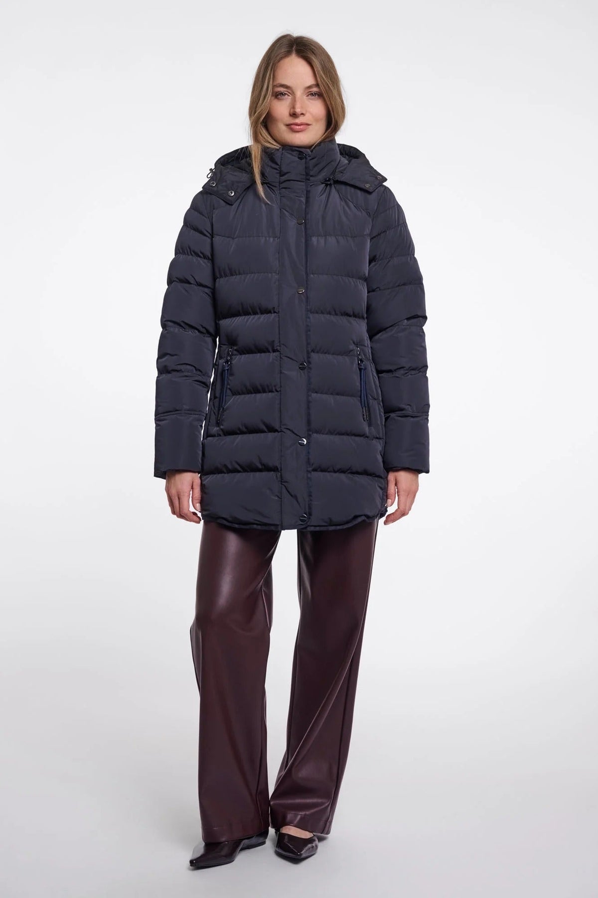 Young Ideas & Henmores -Nusa Detachable Hood Padded Coat -Dark Navy -8