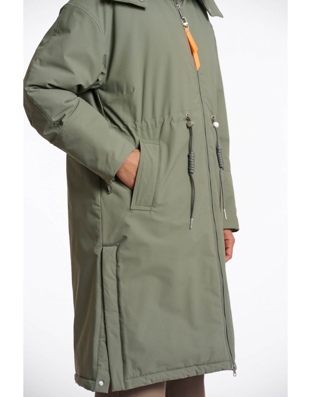 Young Ideas/Henmores - Quinte Detachable Faux Fur Coat - Green Ash - 8