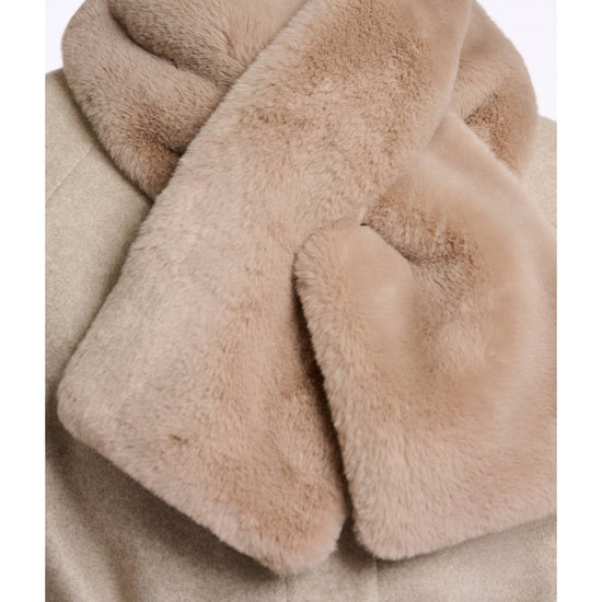 Young Ideas/Henmores - Stip Faux Fur Scarf - Black - OS