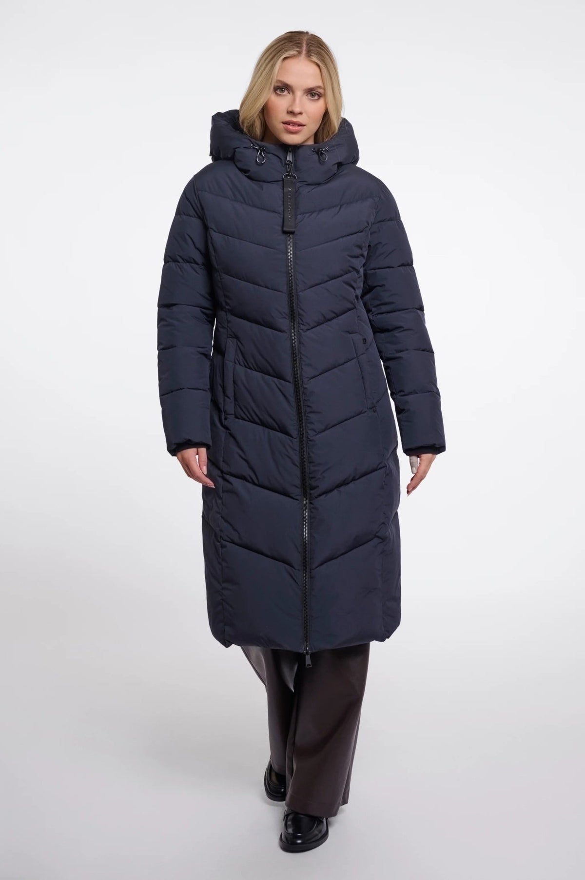 Young Ideas & Henmores -Zendaya Hooded Padded Coat -Dark Navy -8