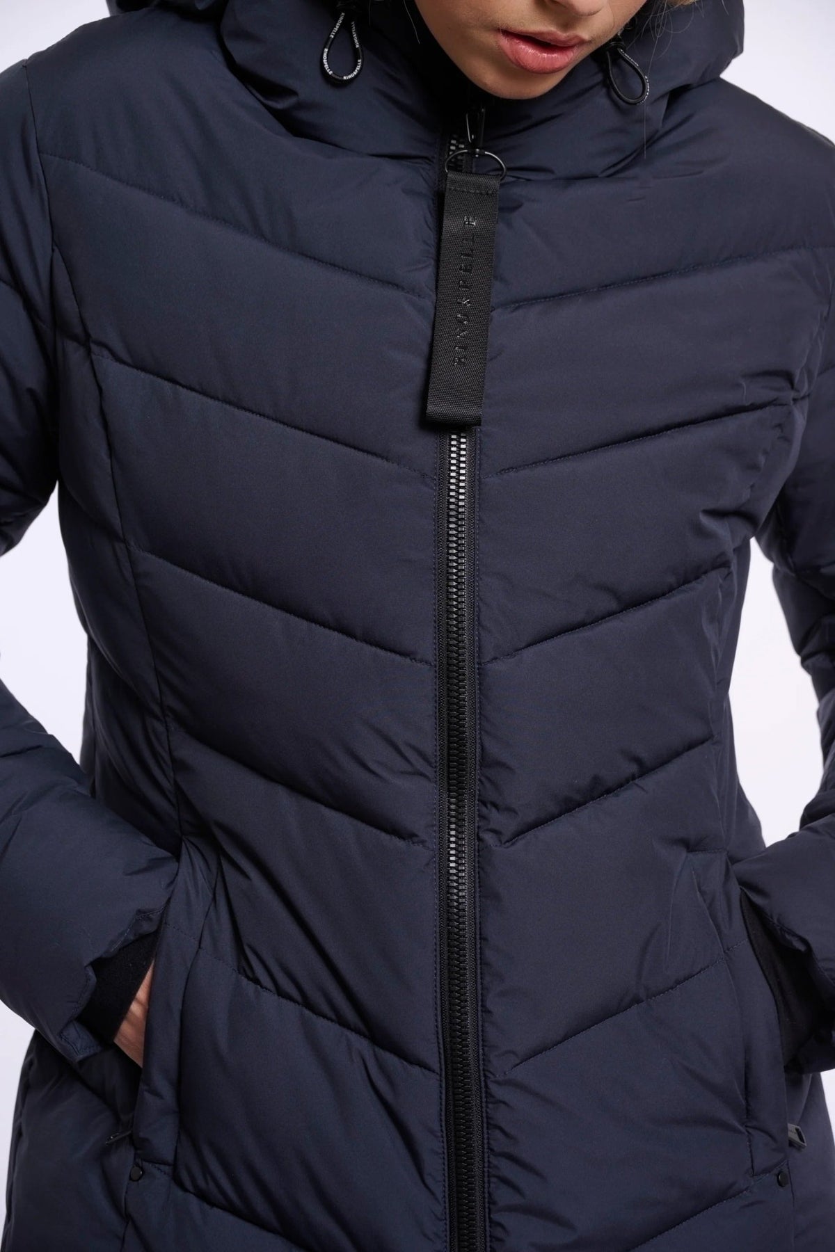 Young Ideas & Henmores -Zendaya Hooded Padded Coat -Dark Navy -8