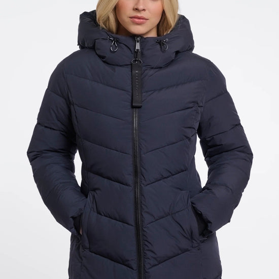 Young Ideas & Henmores -Zendaya Hooded Padded Coat -Dark Navy -8