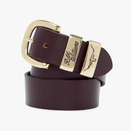 Young Ideas & Henmores -Drover Belt -Chestnut/Gold -36