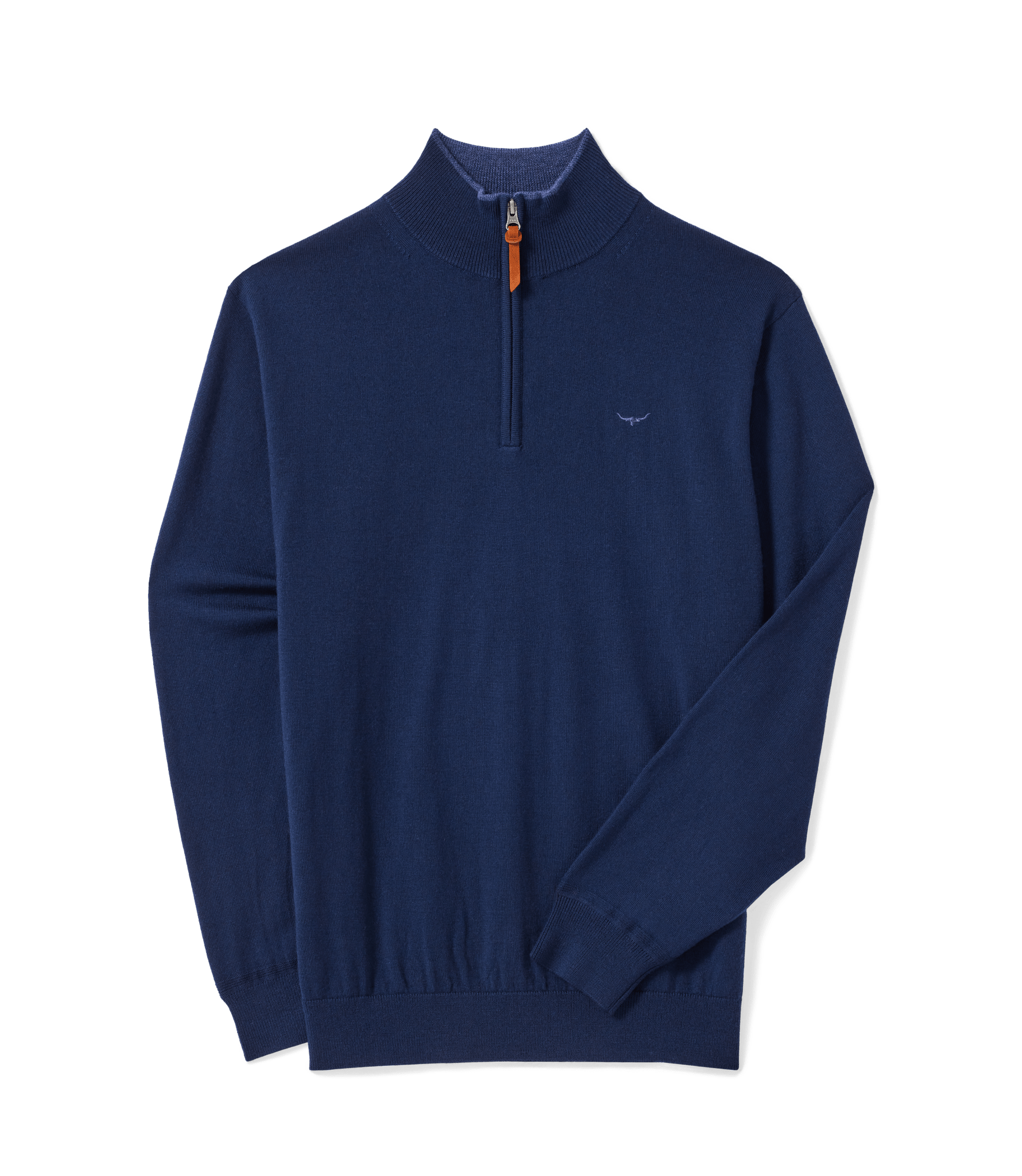 Young Ideas & Henmores -Ernest Merino 1/4 Zip Jumper -Navy -S
