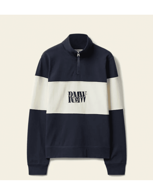 Young Ideas/Henmores - Heritage 1/4 Zip Sweatshirt - Navy - S
