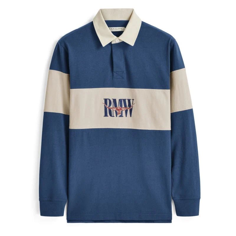 Young Ideas & Henmores -Heritage Panel Rugby -Mid Blue -S