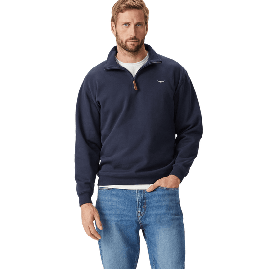 Young Ideas & Henmores -Mulyungarie 1/4 Zip Sweatshirt -Navy -S