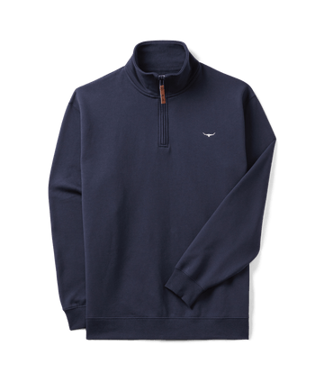 Young Ideas & Henmores -Mulyungarie 1/4 Zip Sweatshirt -Navy -S