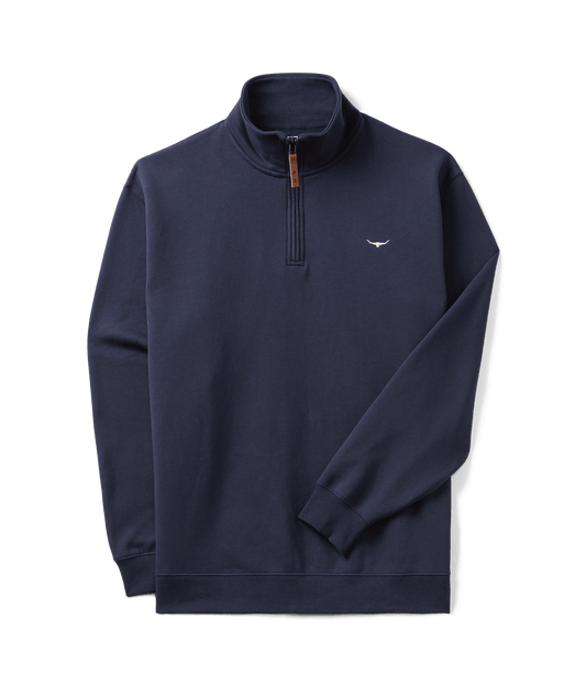 Young Ideas & Henmores -Mulyungarie 1/4 Zip Sweatshirt -Navy -S