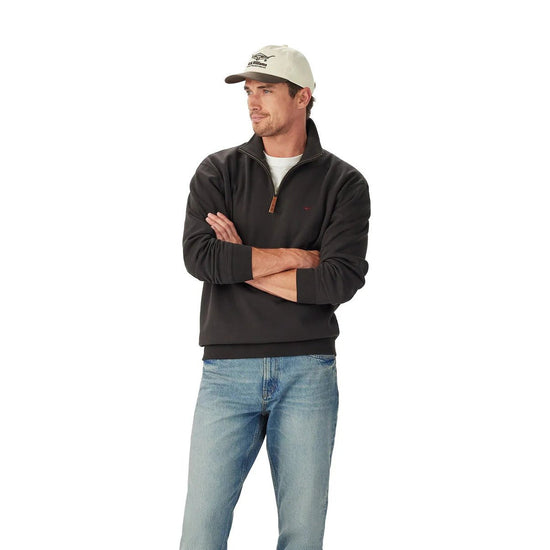 Young Ideas & Henmores -Mulyungarie 1/4 Zip Sweatshirt -Charcoal -S