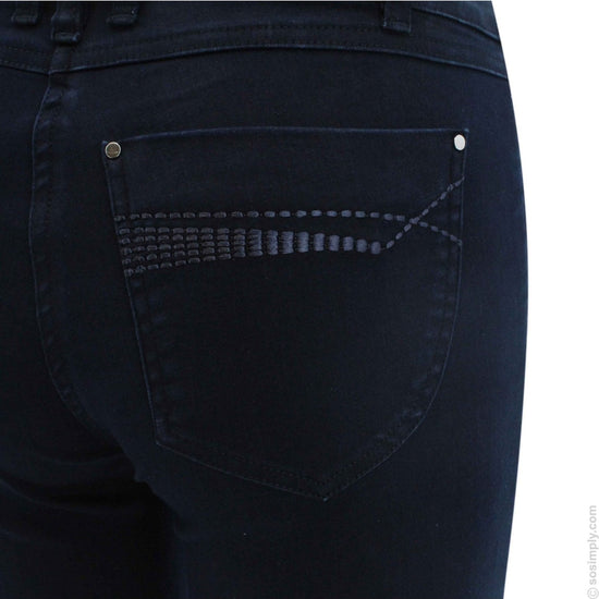 Young Ideas/Henmores - Elena Straight Denim Trousers - 69 Navy - 8