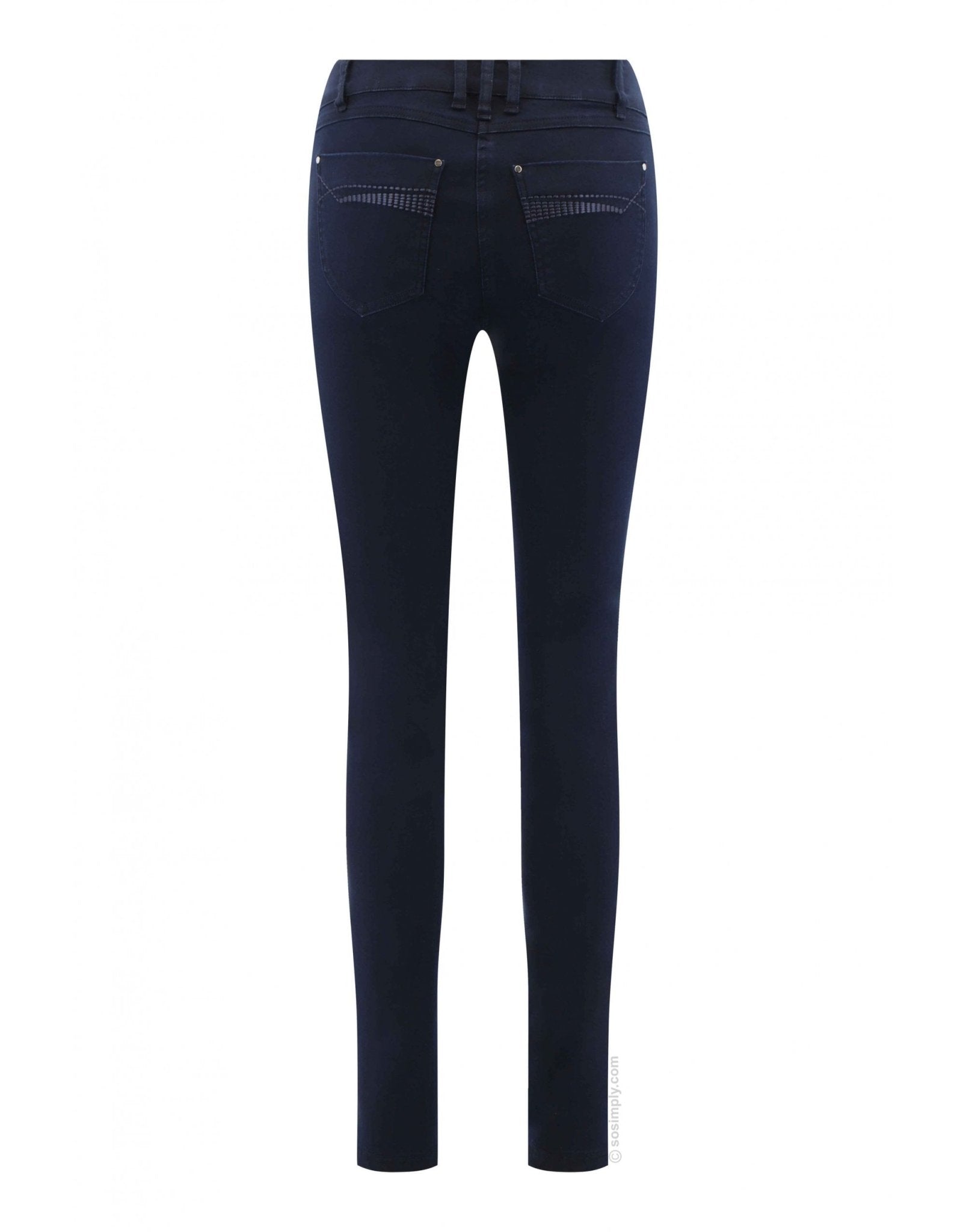 Young Ideas/Henmores - Elena Straight Denim Trousers - 69 Navy - 8