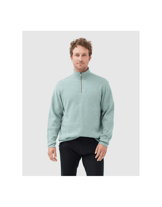 Young Ideas/Henmores - Alton Avenue 1/4 Zip Knit - Eclipse Blue - M