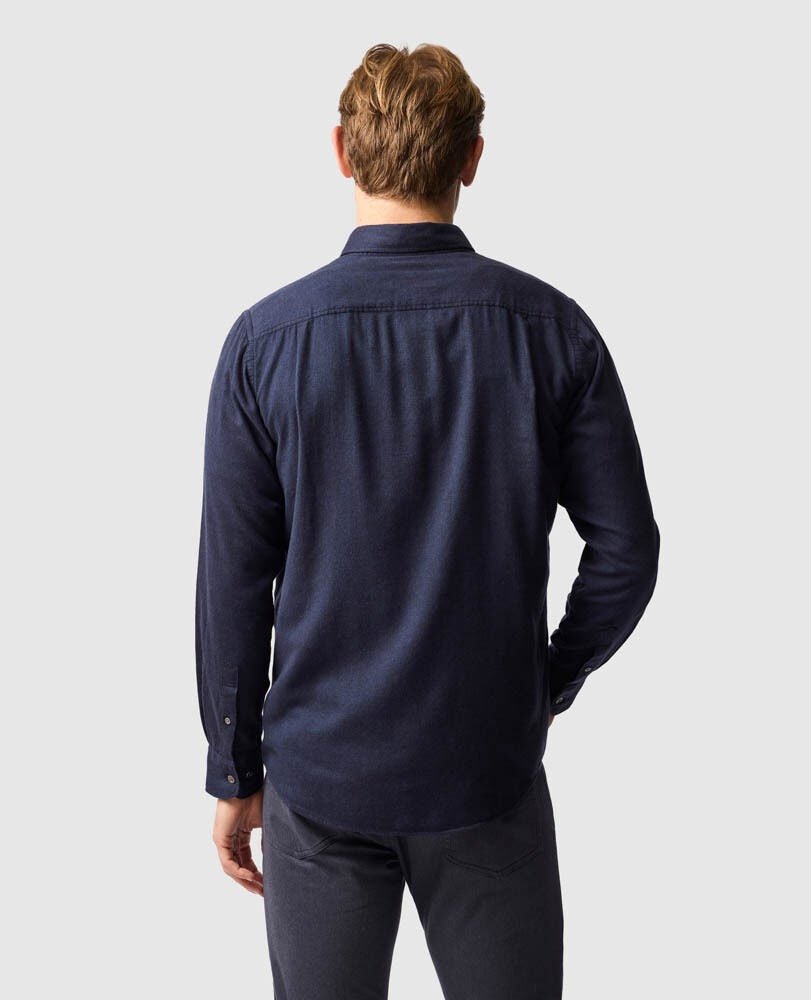 Young Ideas & Henmores -Barhill Long Sleeve Flannel Shirt -Twilight -L