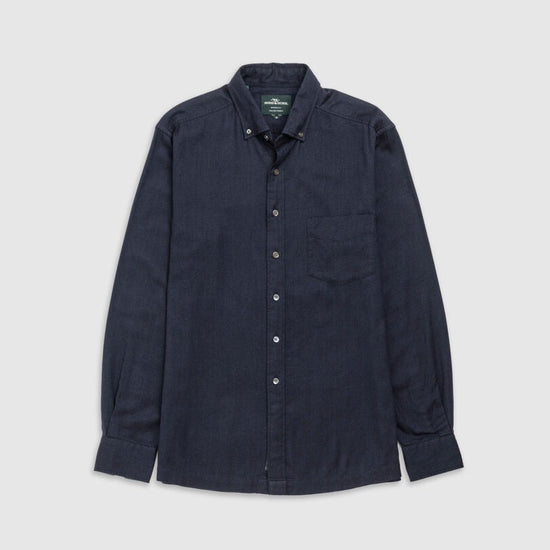 Young Ideas & Henmores -Barhill Long Sleeve Flannel Shirt -Twilight -L