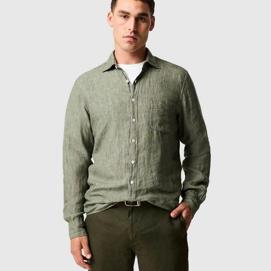 Young Ideas & Henmores - Coromandel Shirt - Kelp - M
