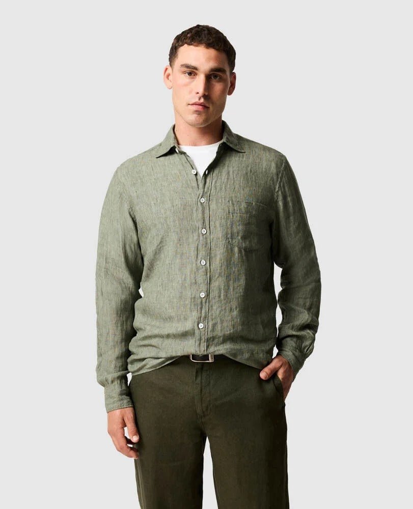 Young Ideas & Henmores - Coromandel Shirt - Kelp - M