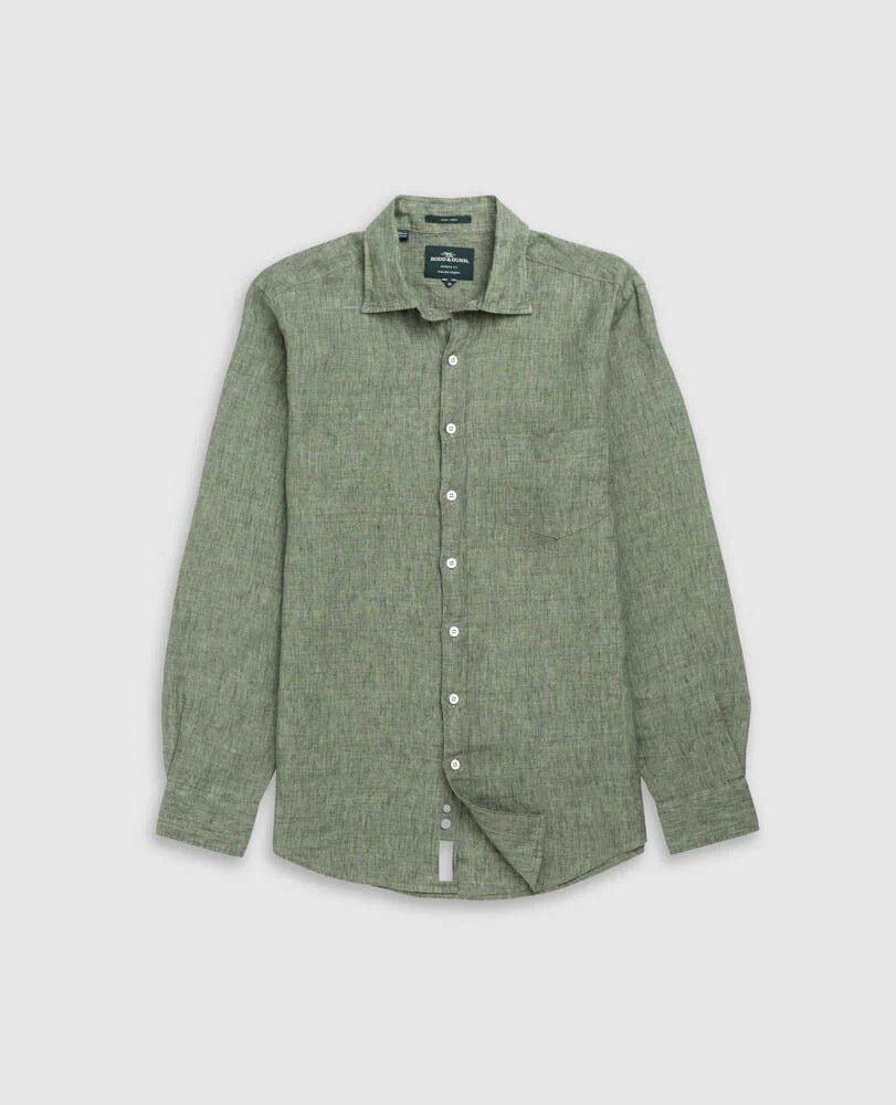 Young Ideas & Henmores - Coromandel Shirt - Kelp - M