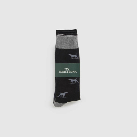 Young Ideas & Henmores -Dogs-A-Plenty Three Pack Sock -Washed Multi -L