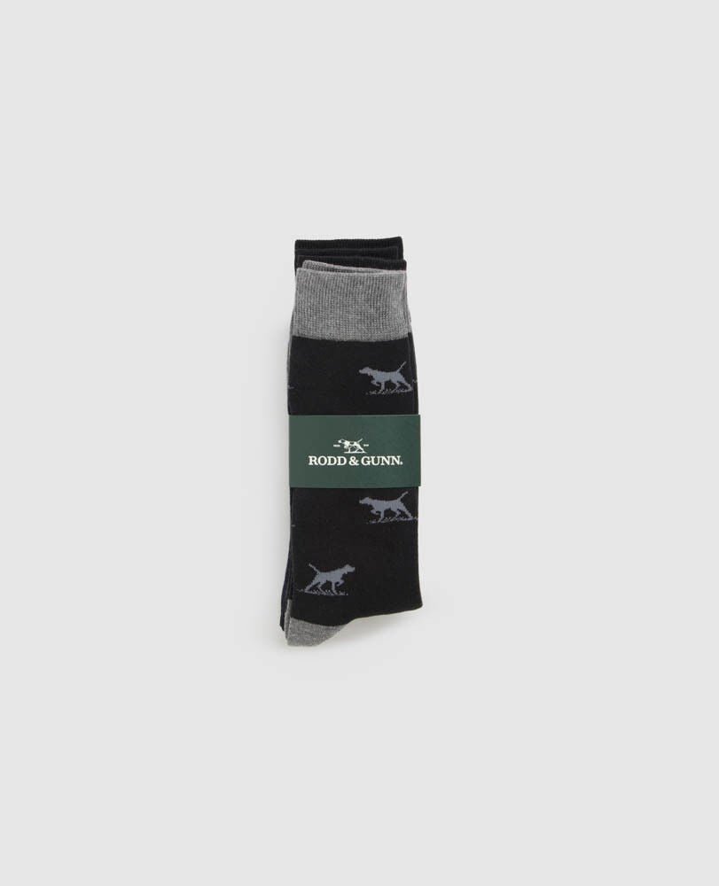 Young Ideas & Henmores -Dogs-A-Plenty Three Pack Sock -Washed Multi -L