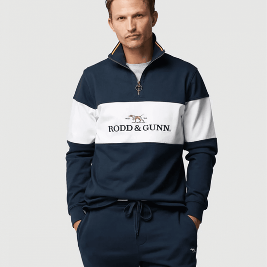 Young Ideas/Henmores - Foresters Peak 1/4 Cotton Sweatshirt - Eclipse - XS