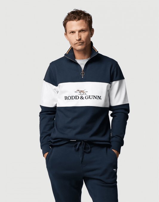 Young Ideas/Henmores - Foresters Peak 1/4 Cotton Sweatshirt - Eclipse - XS