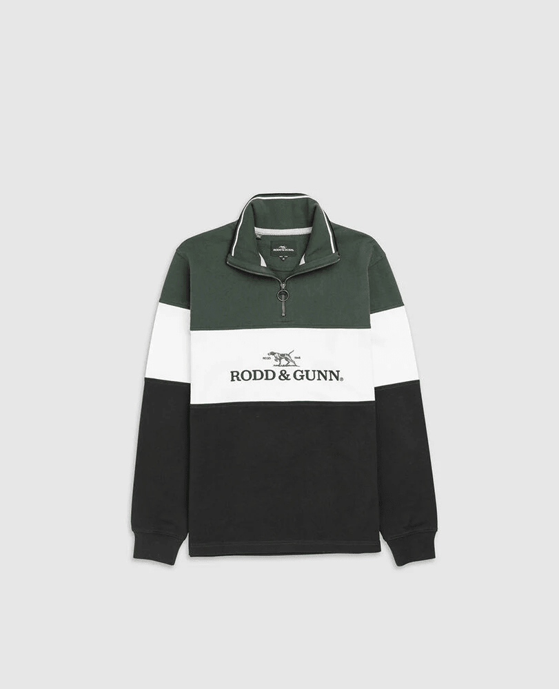 Young Ideas & Henmores - Foresters Peak 1/4 Zip Cotton Sweatshirt - Eclipse - XS
