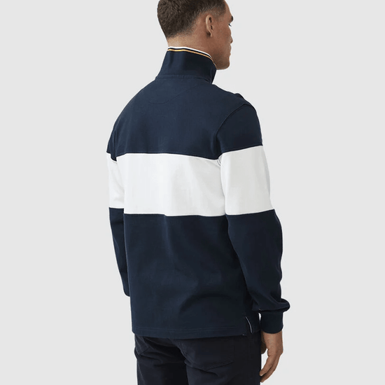 Young Ideas & Henmores - Foresters Peak 1/4 Zip Cotton Sweatshirt - Midnight - XS