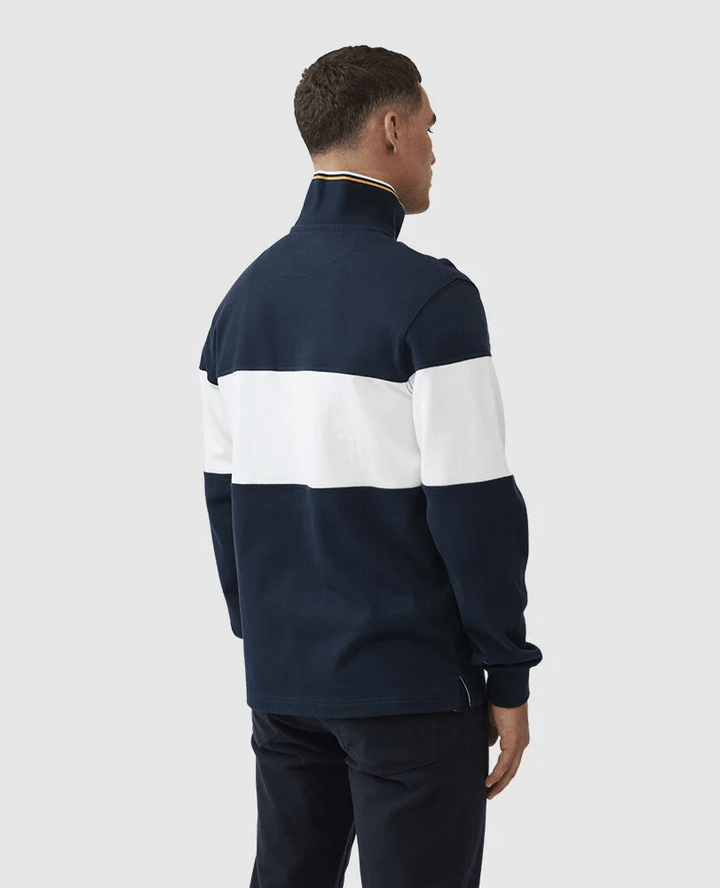 Young Ideas & Henmores - Foresters Peak 1/4 Zip Cotton Sweatshirt - Midnight - XS