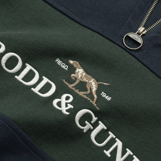 Young Ideas & Henmores - Foresters Peak 1/4 Zip Cotton Sweatshirt - Eclipse - XS