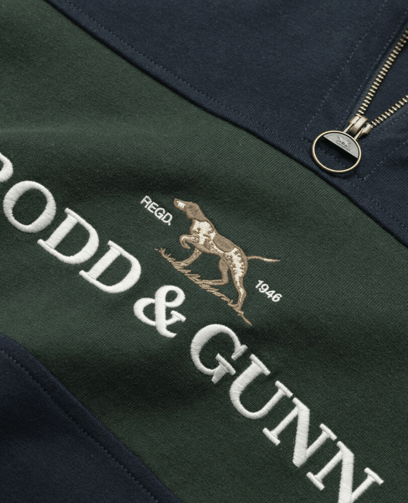 Young Ideas & Henmores - Foresters Peak 1/4 Zip Cotton Sweatshirt - Eclipse - XS