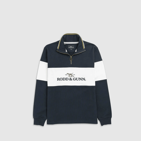 Young Ideas & Henmores - Foresters Peak 1/4 Zip Cotton Sweatshirt - Eclipse - XS