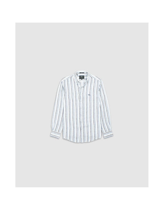 Young Ideas/Henmores - Gimmerburn Long Sleeve Linen Shirt - Leaf - M
