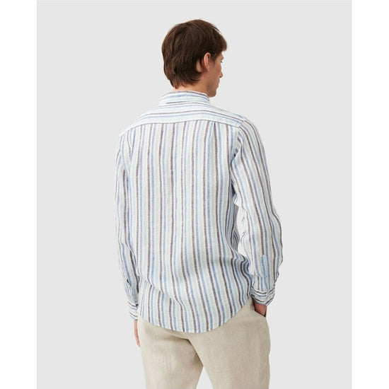 Young Ideas/Henmores - Gimmerburn Long Sleeve Linen Shirt - Leaf - M