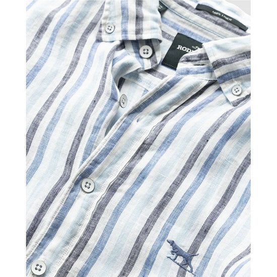 Young Ideas/Henmores - Gimmerburn Long Sleeve Linen Shirt - Leaf - M