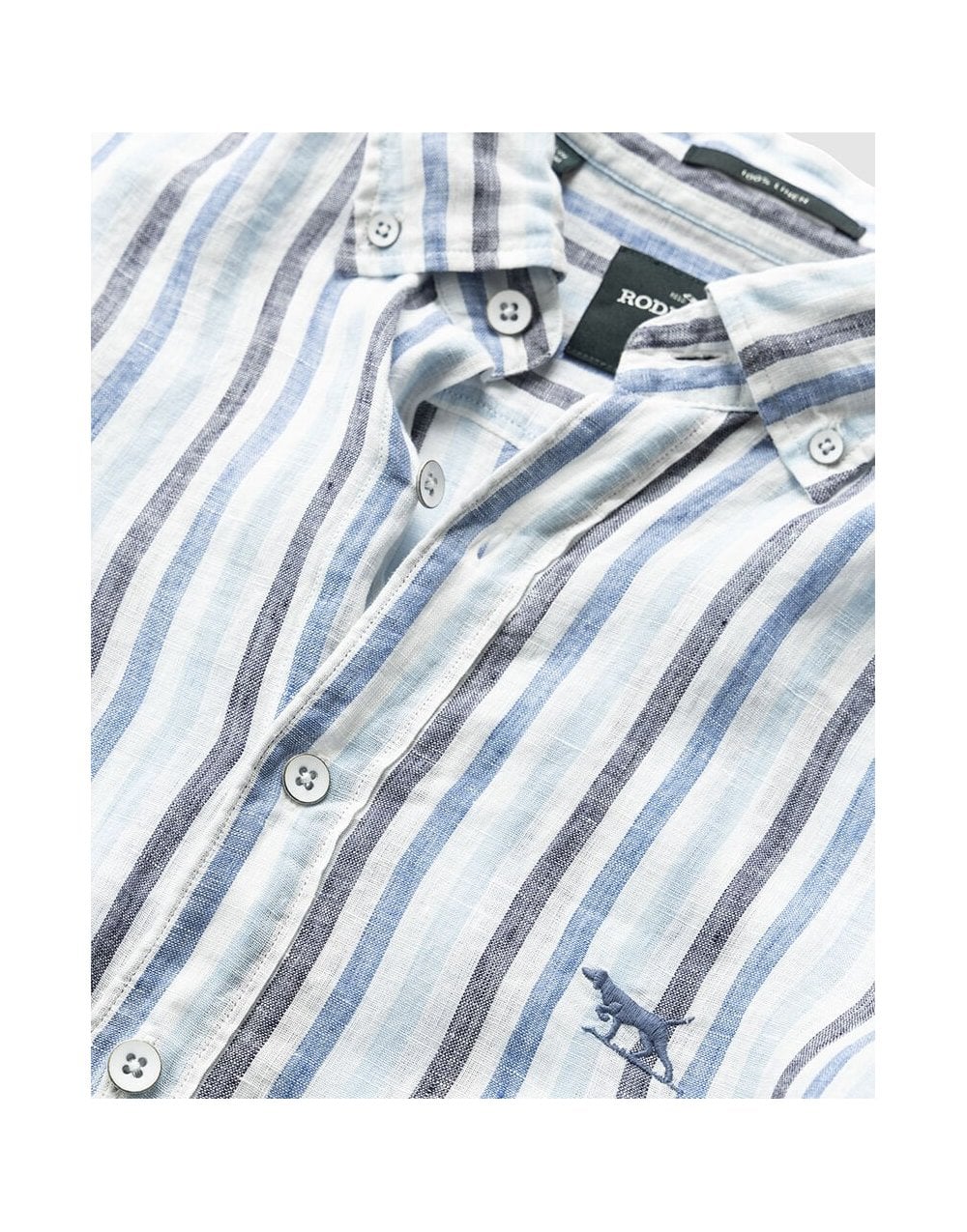 Young Ideas/Henmores - Gimmerburn Long Sleeve Linen Shirt - Leaf - M