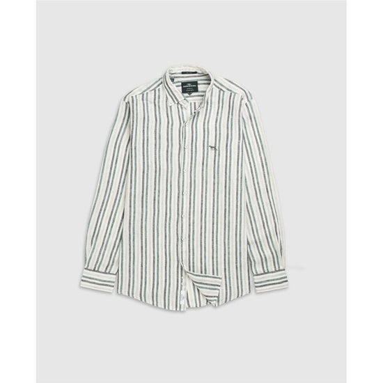 Young Ideas/Henmores - Gimmerburn Long Sleeve Linen Shirt - Leaf - M