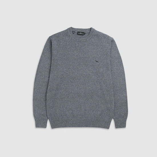 Young Ideas & Henmores -Gunn Cotton Crew Neck Jumper -Indigo -M