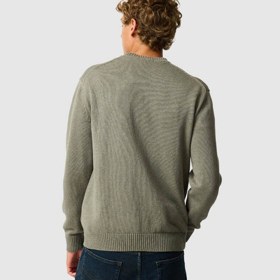 Young Ideas & Henmores -Gunn Cotton Crew Neck Jumper -Willow -M