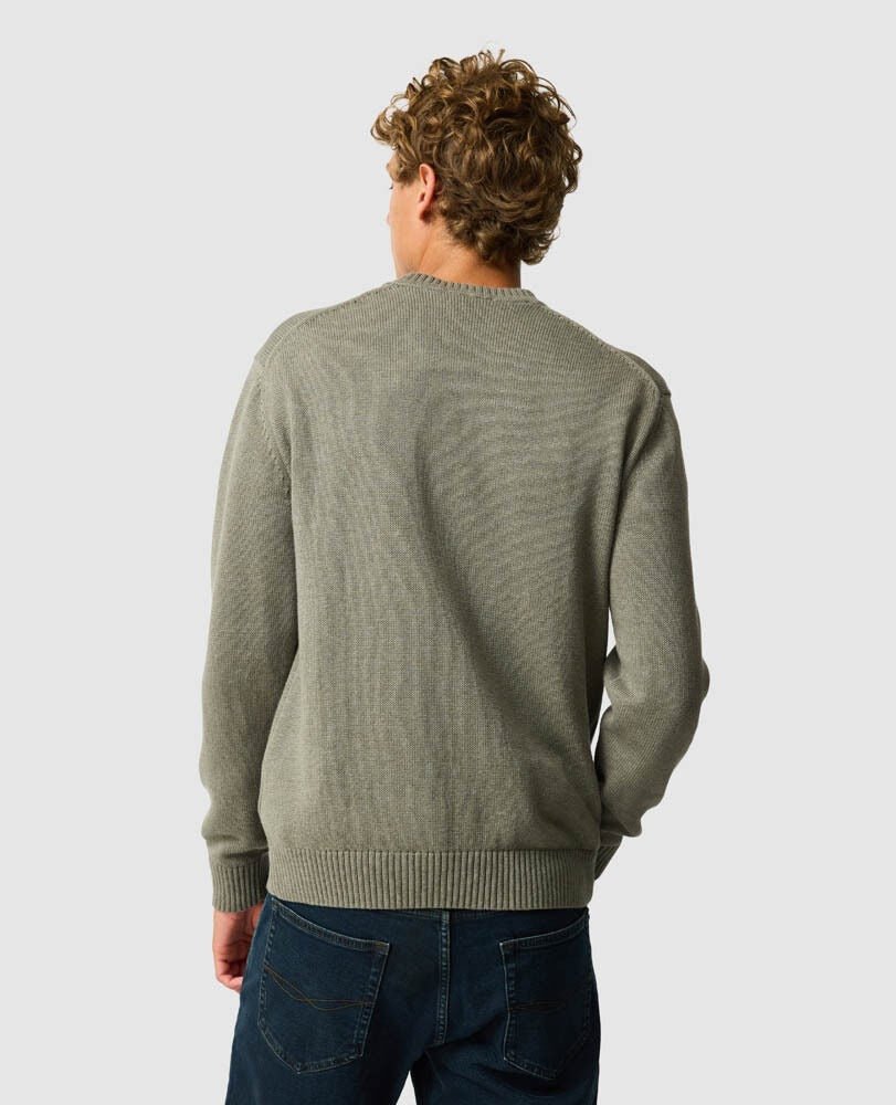 Young Ideas & Henmores -Gunn Cotton Crew Neck Jumper -Willow -M