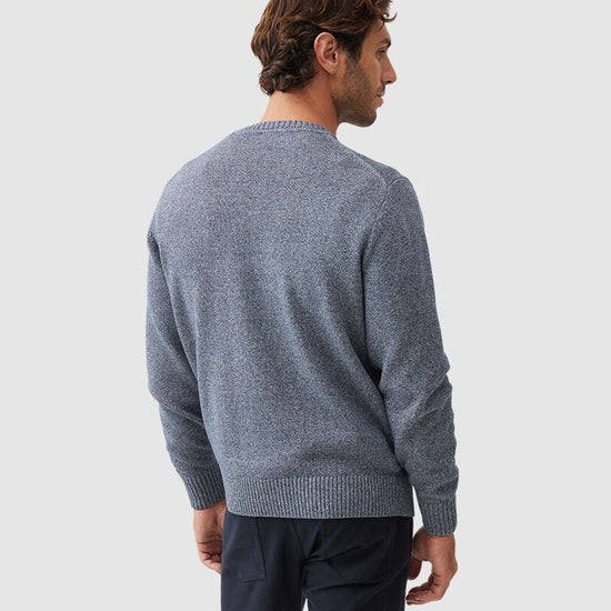 Young Ideas & Henmores -Gunn Cotton Crew Neck Jumper -Indigo -M