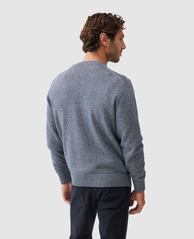 Young Ideas & Henmores -Gunn Cotton Crew Neck Jumper -Indigo -M