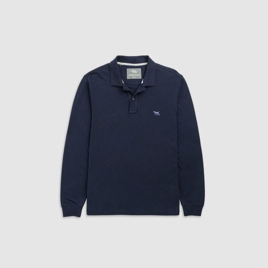 Young Ideas & Henmores -Gunn Long Sleeve Polo -Eclipse -L