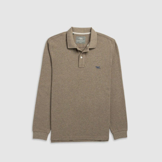 Young Ideas & Henmores -Gunn Long Sleeve Polo -Latte -L
