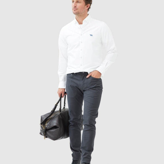 Young Ideas & Henmores -Gunn Oxford Shirt -Arctic -M