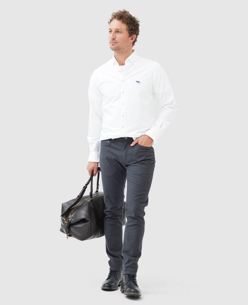 Young Ideas & Henmores -Gunn Oxford Shirt -Arctic -M