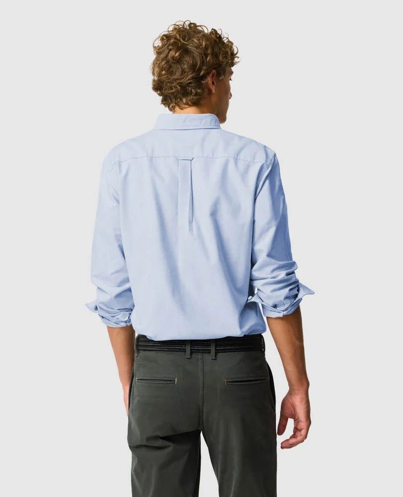 Young Ideas & Henmores -Gunn Oxford Shirt -Dusty Sage -S