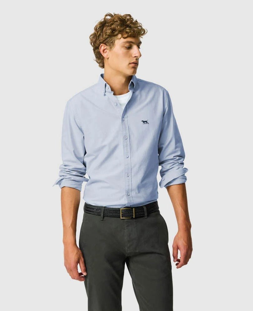 Young Ideas & Henmores -Gunn Oxford Shirt -Arctic -M