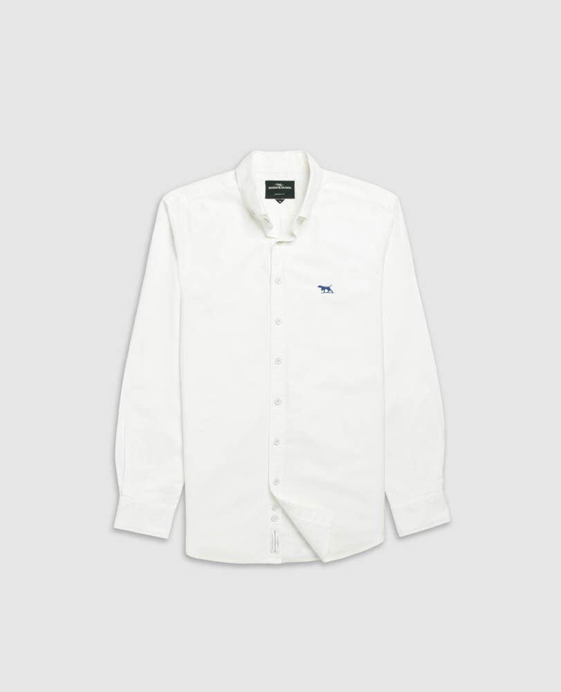 Young Ideas & Henmores -Gunn Oxford Shirt -Blanc -S